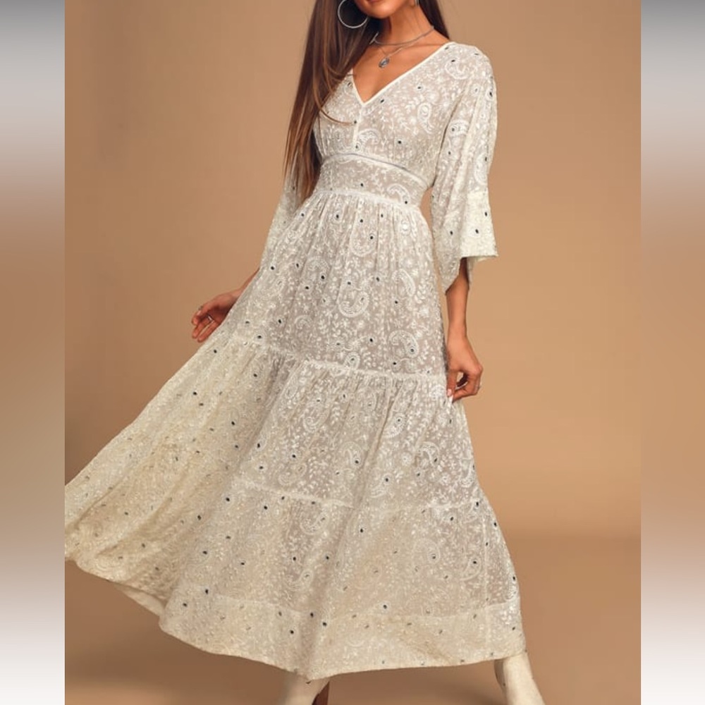 Embroidered maxi dress